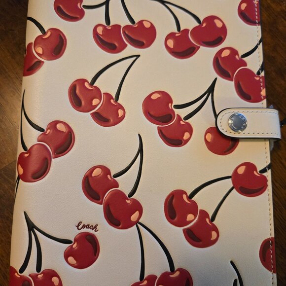 Coach Cherry Bundle Nolita 19 with Trigger Snap Bag Charm and Notebook - Picture 3 of 9